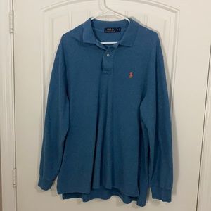 Blue Long Sleeve Polo By Ralph Lauren shirt.